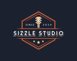 Guitar Instrument Studio logo design