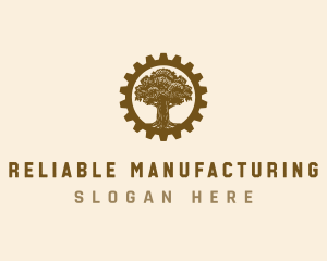 Cog Tree Manufacturing logo design