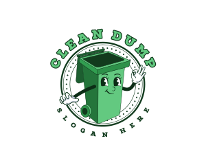 Garbage Bin Dumpster logo design