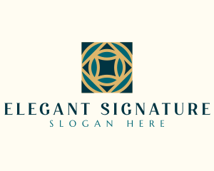 Elegant Geometric Tile logo design