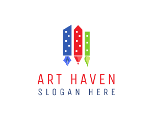 Art Supplies City logo design