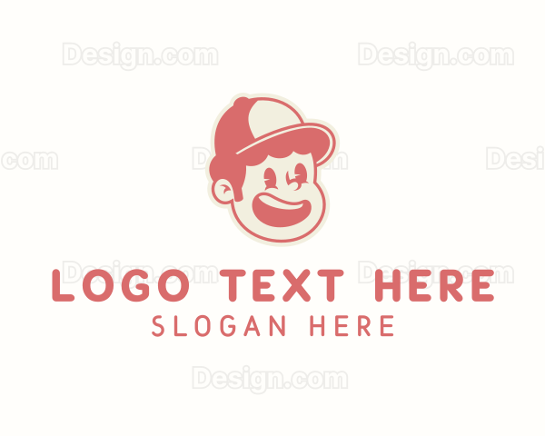 Retro Cartoon Boy Logo