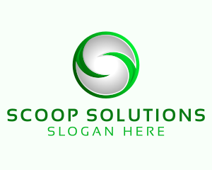 Eco Round Letter S logo design