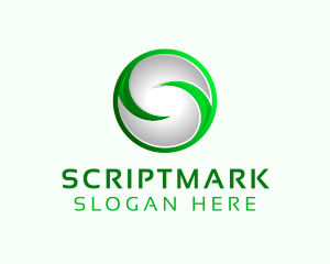 Eco Round Letter S logo design