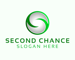 Eco Round Letter S logo design