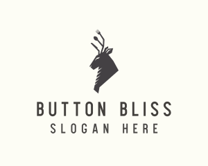 Cutlery Deer Restaurant Bistro logo design