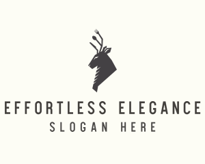 Cutlery Deer Restaurant Bistro logo design