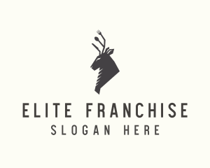 Cutlery Deer Restaurant Bistro logo design