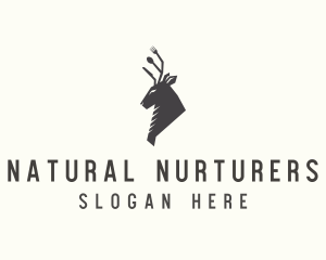 Cutlery Deer Restaurant Bistro logo design