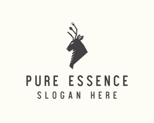 Cutlery Deer Restaurant Bistro logo design