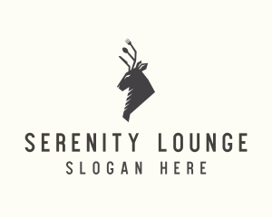 Cutlery Deer Restaurant Bistro logo design