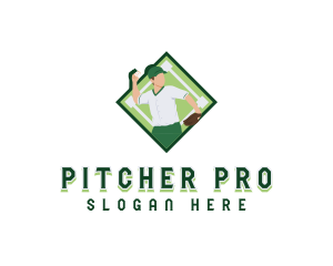 Baseball Athlete Pitcher logo design