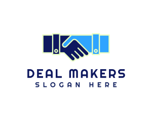 Professional Modern Handshake logo design