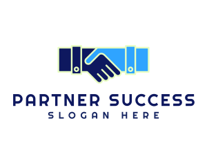 Professional Modern Handshake logo