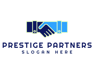 Professional Modern Handshake logo design