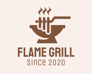 Brown Barbecue Grill logo