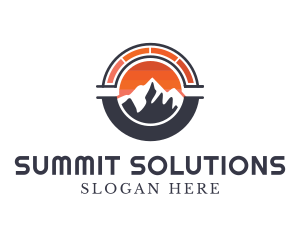 Speedometer Mountain Summit logo design