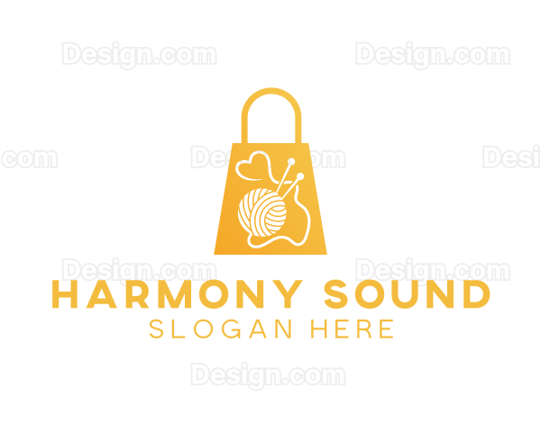 Sewing Tailoring Shopping Bag Logo