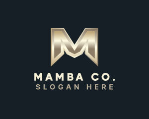 Gold Metallic Fabrication logo design