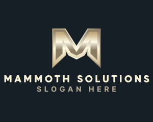 Gold Metallic Fabrication logo design