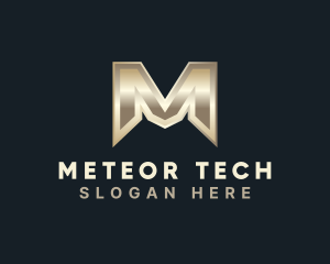 Gold Metallic Fabrication logo design