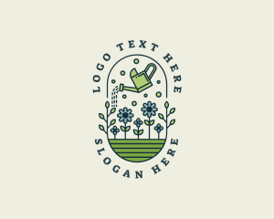 Watering Can Floral Gardening logo