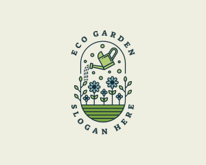 Watering Can Floral Gardening logo
