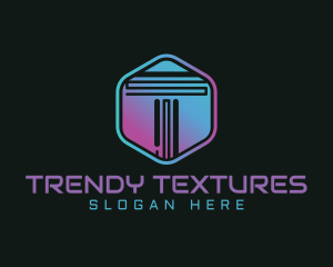 Gradient Letter T Technology logo design