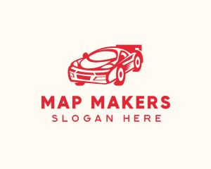 Red Sports Car logo design