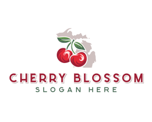 Cherry Fruit Michigan logo design