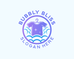 Shirt Laundry Wash logo design