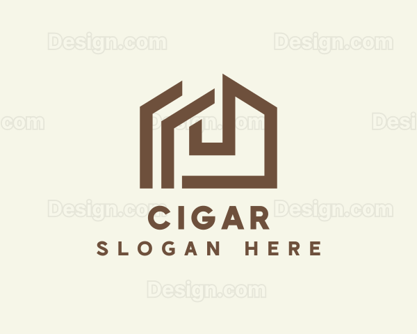 Wooden Cabin House Logo