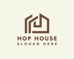 Wooden Cabin House  logo design