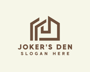 Wooden Cabin House  logo design