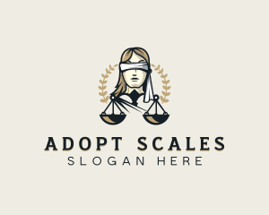 Woman Justice Scale logo design