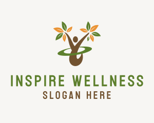 Human Wellness Yoga logo design