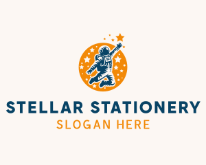 Astronaut Moon Star logo