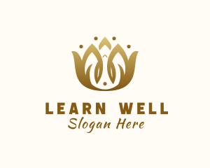 Bronze Wellness Flower logo design