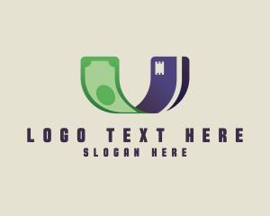 Cash Credit Letter U logo