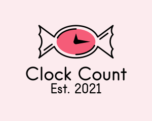 Sweet Candy Clock  logo design