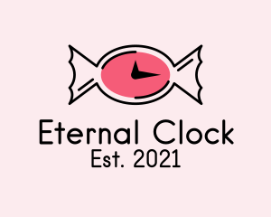 Sweet Candy Clock  logo design