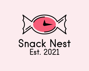 Sweet Candy Clock  logo design