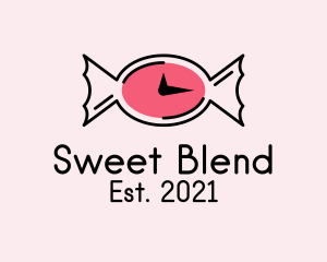 Sweet Candy Clock  logo design