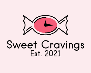 Sweet Candy Clock  logo design