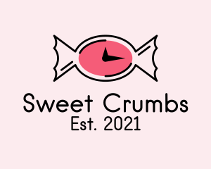 Sweet Candy Clock  logo design