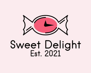 Sweet Candy Clock  logo design