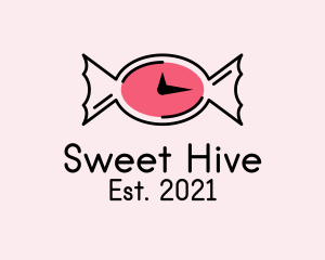 Sweet Candy Clock  logo design