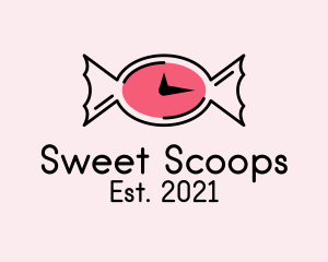 Sweet Candy Clock  logo design