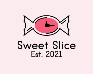 Sweet Candy Clock  logo design