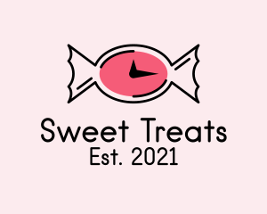 Sweet Candy Clock  logo design